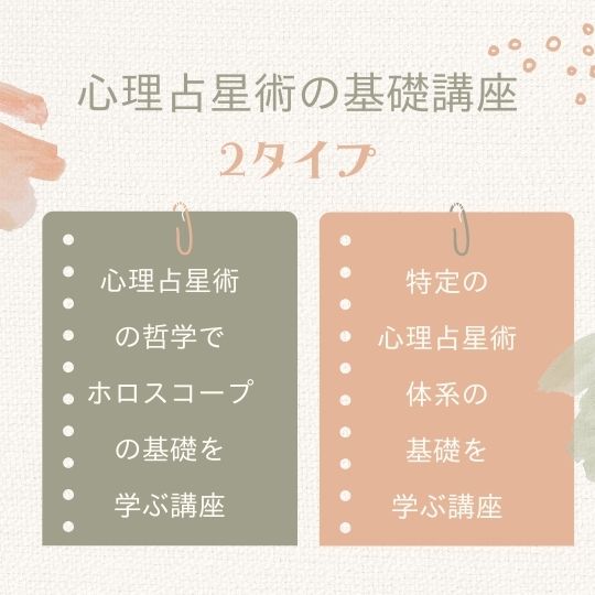 心理占星術の基礎講座は2タイプに分かれる – 心理占星術研究会